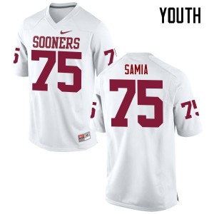 Youth Dru Samia White OU Sooners College Football #75 Jersey 770333-594