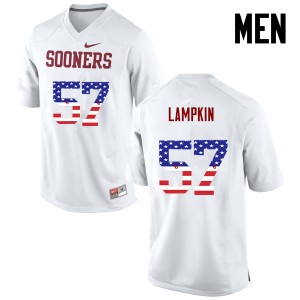 Men DuVonta Lampkin White OU College Football USA Flag Fashion #57 Jersey 449128-693