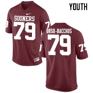 Youth Dwayne Orso-Bacchus Crimson Oklahoma Sooners College Football #79 Jersey 317491-105