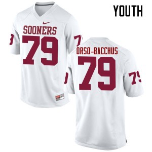Youth Dwayne Orso-Bacchus White OU Sooners College Football #79 Jersey 880355-598