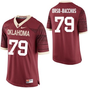 Men Dwayne Orso-Bacchus Crimson Oklahoma Sooners College Football #79 Jersey 672084-180