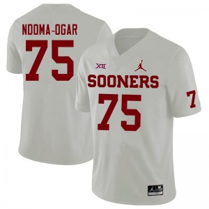 Men E.J. Ndoma-Ogar White Sooners Jordan Brand College Football #75 Jersey 327598-536