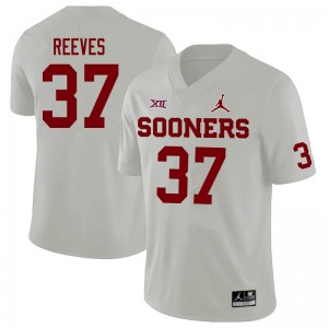 Men Easton Reeves White Oklahoma Jordan Brand College Football #37 Jersey 733657-641
