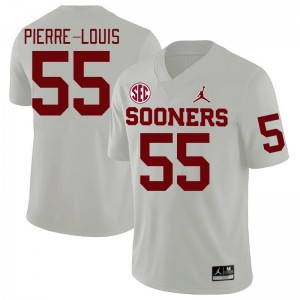 Men Eddy Pierre-Louis White Oklahoma 2024 SEC Conference College Football #55 Jersey 566954-803