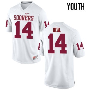 Youth Emmanuel Beal White OU Sooners College Football #14 Jersey 580281-940