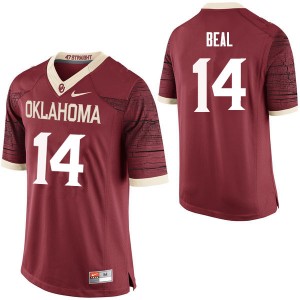 Men Emmanuel Beal Crimson Oklahoma College Football #14 Jersey 842651-949