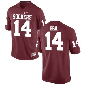Men Emmanuel Beal Crimson Oklahoma Sooners College Football #14 Jersey 667286-436