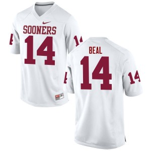 Men Emmanuel Beal White Sooners College Football #14 Jersey 942990-437