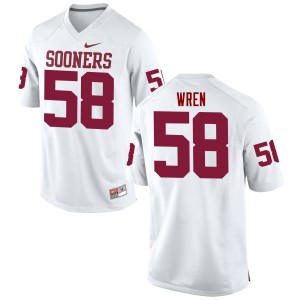 Men Erick Wren White OU College Football #58 Jersey 549137-114