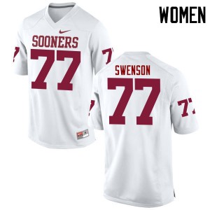 Women Erik Swenson White OU College Football #77 Jersey 324484-640