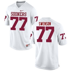 Men Erik Swenson White Oklahoma Sooners College Football #77 Jersey 993731-419