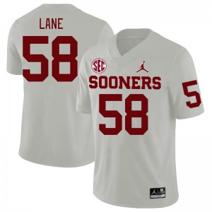 Men Ethan Lane White Oklahoma Sooners 2024 SEC Conference College Football #58 Jersey 908139-787