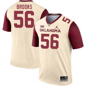 Men Eugene Brooks Cream Oklahoma Sooners College Football #56 Jersey 723917-585