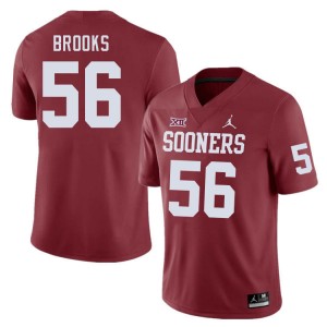 Men Eugene Brooks Crimson Oklahoma College Football #56 Jersey 729228-654