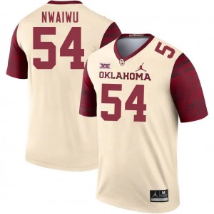 Men Febechi Nwaiwu Cream OU Sooners College Football #54 Jersey 976834-801