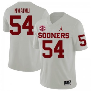 Men Febechi Nwaiwu White Oklahoma 2024 SEC Conference College Football #54 Jersey 263578-961