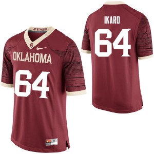 Men Gabe Ikard Crimson Oklahoma College Football #64 Jersey 272233-728