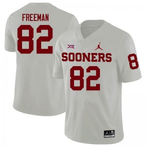 Men Gavin Freeman White Sooners College Football #82 Jersey 241733-578