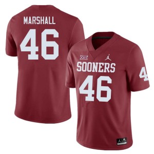 Men Gavin Marshall Crimson OU College Football #46 Jersey 813019-438