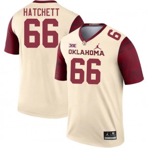 Men Geirean Hatchett Cream Oklahoma College Football #66 Jersey 648399-264