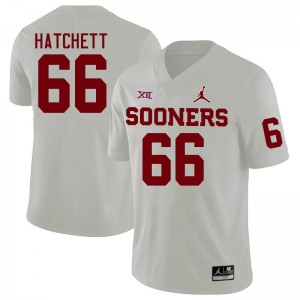 Men Geirean Hatchett White Oklahoma College Football #66 Jersey 154776-308