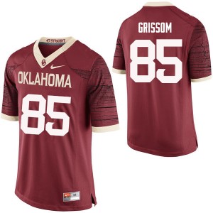 Men Geneo Grissom Crimson Sooners College Football #85 Jersey 690220-569