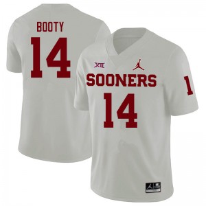 Men General Booty White OU Sooners College Football #14 Jersey 389653-387
