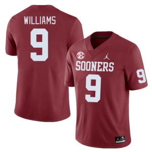 Men Gentry Williams Crimson Oklahoma 2024 SEC Conference #9 Jersey 140493-358
