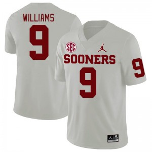 Men Gentry Williams White Oklahoma 2024 SEC Conference College Football #9 Jersey 294693-699