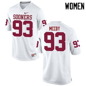 Women Gerald McCoy White OU College Football #93 Jersey 100397-881
