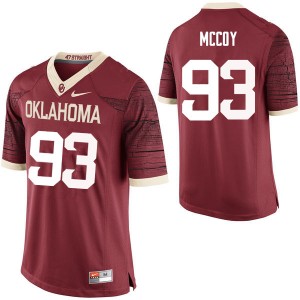 Men Gerald McCoy Crimson Oklahoma College Football #93 Jersey 606877-874