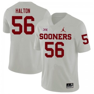 Men Gracen Halton White Sooners College Football #56 Jersey 274427-811