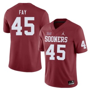 Men Hampton Fay Crimson Oklahoma College Football #45 Jersey 359675-855
