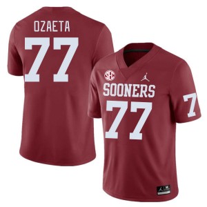 Men Heath Ozaeta Crimson OU 2024 SEC Conference #77 Jersey 603804-983