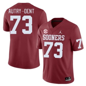 Men Isaiah Autry-Dent Crimson OU Sooners 2024 SEC Conference #73 Jersey 947762-367