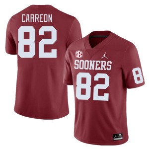 Men Ivan Carreon Crimson OU Sooners 2024 SEC Conference #82 Jersey 609741-609