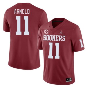 Men Jackson Arnold Crimson Sooners 2024 SEC Conference #11 Jersey 873180-543