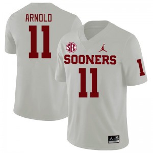 Men Jackson Arnold White Oklahoma Sooners 2024 SEC Conference College Football #11 Jersey 333749-536