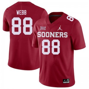 Men Jackson Webb Crimson Sooners Jordan Brand College Football #88 Jersey 778963-380