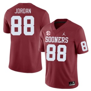 Men Jacob Jordan Crimson Oklahoma 2024 SEC Conference #88 Jersey 230989-244