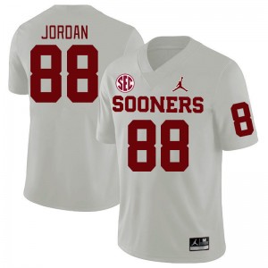 Men Jacob Jordan White Sooners 2024 SEC Conference College Football #88 Jersey 297589-800