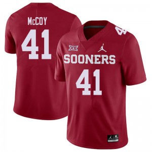 Men Jake McCoy Crimson Sooners Jordan Brand College Football #41 Jersey 569876-142