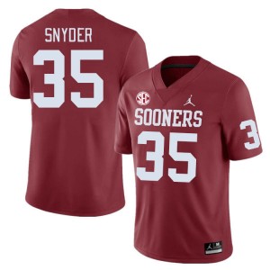 Men Jakeb Snyder Crimson Oklahoma 2024 SEC Conference #35 Jersey 898751-269