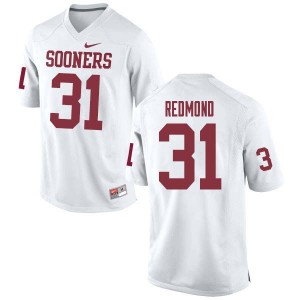 Men Jalen Redmond White Oklahoma Sooners College Football #31 Jersey 920215-654
