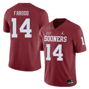 Men Jalil Farooq Crimson OU Sooners College Football #14 Jersey 463136-364