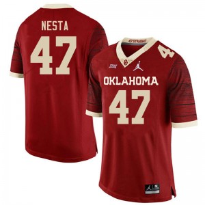 Men James Nesta Retro Oklahoma Sooners College Football #47 Jersey 740562-343