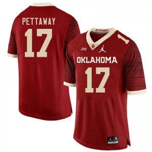 Men Jaquaize Pettaway Retro Oklahoma College Football #17 Jersey 175092-988