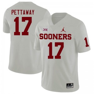 Men Jaquaize Pettaway White OU College Football #17 Jersey 286848-444