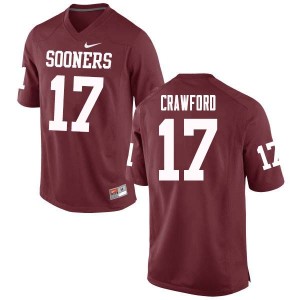 Men Jaquayln Crawford Crimson OU College Football #17 Jersey 915509-824