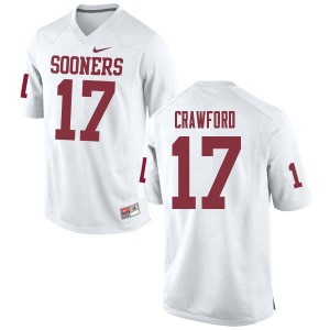 Men Jaquayln Crawford White Oklahoma College Football #17 Jersey 784517-795